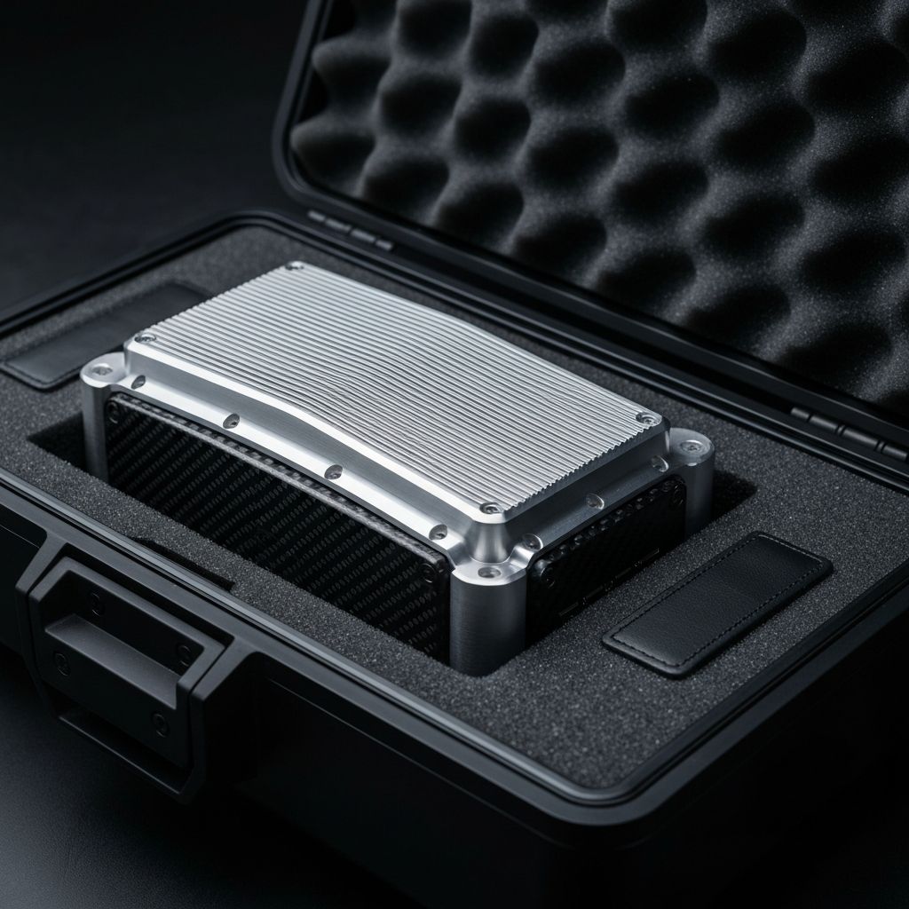 Centurion computation engine with billet aluminium chassis and carbon fiber paneling